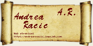 Andrea Racić vizit kartica